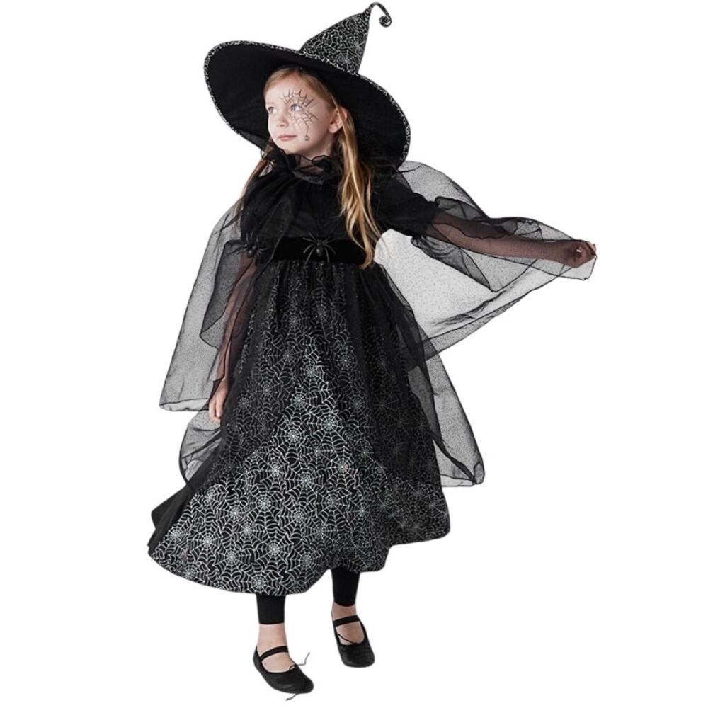 Pottery Barn Glow-in-the-Dark Witch Halloween Costume Size 4-6T
